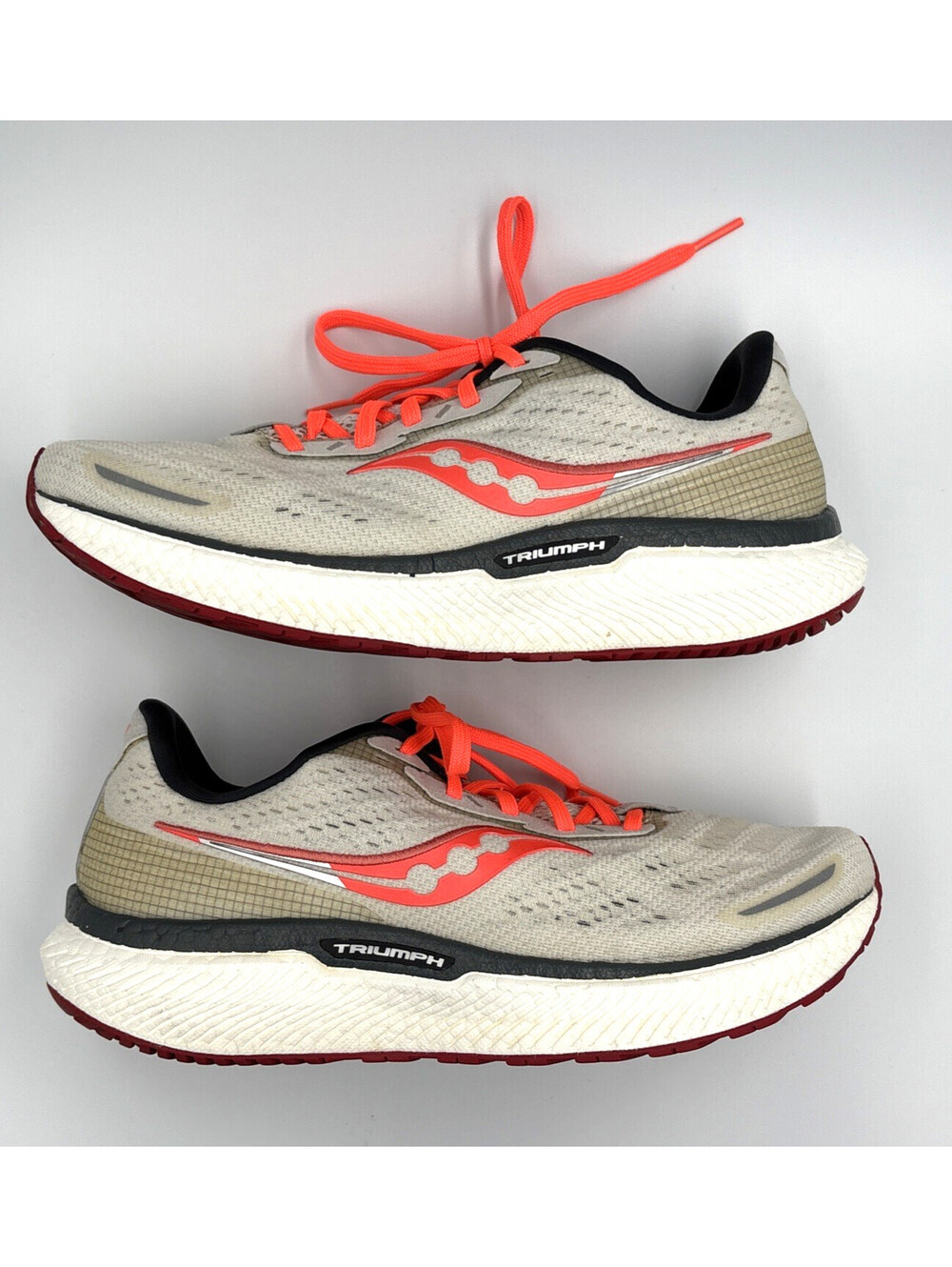 Saucony Triumph 19 Gray Coral Running Shoes Women's 9 S10678-90